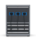 Garage tool cabinet with water, air & electricity reel – Without Wheels
