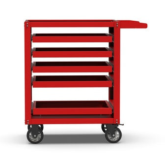 Garage mobile tool trolley with 4 casters