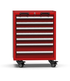 Garage mobile tool trolley with 4 casters