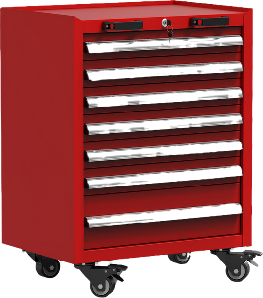 Garage mobile tool trolley with 4 casters